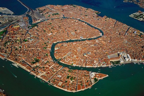 Фотография Венеции с высоты птичьего полета